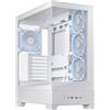 ASUS Case Asus A31 PLUS TG ARGB White - Mid Tower ATX, design panoramico, quattro ventole ARGB preinstallate, Bianco