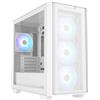 Asus Case Asus A21 PLUS White - Mini-Tower mATX, supporta schede madri con connettori nascosti, radiatori da 360 mm e schede grafiche da 380 mm, quattro ventole ARGB preinstallate, Bianco