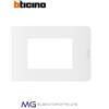 BTICINO JA4803JW Placca 3 moduli in tecnopolimero bianca - MatixGO