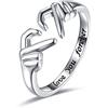 HMOOY Mani Abbraccio Anello, anello Regolabile Amore Abbraccio Mani Rings Per le Donne Ragazze Adolescenti Coppia Anelli Amicizia (HMR1002601)