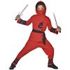 amscan - Costume da guerriero ninja, da bambino, colore: Rosso, Rosso, 3-4 Anni