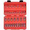 TEKTON SHD99301 - Set di chiavi a bussola universali a 6 punte, con custodia, 33 pezzi (1/4-3/4, 6-19 mm)