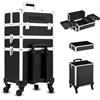 Palmwood Trolley make up 36x24x106 cm - Valigia make up - Valigia parrucchieri - Beautycase - Valigia cosmetici - Nero