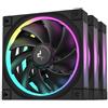 DEEPCOOL Ventola DeepCool FL12 - ARGB, 120mm, PWM Basso rumore, Kit 3 pezzi, Nero