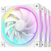 DEEPCOOL Ventola DeepCool FL12 - ARGB, 120mm, PWM Basso rumore, Kit 3 pezzi, Bianco