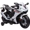 DecHome Moto Elettrica per Bambini 6V Ricaricabile Velocità 3km/h Bianco WTA632F Dechome