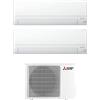 MITSUBISHI Climatizzatore Dual Split Inverter 9000+9000 Btu Condizionatore con Pompa di calore Classe A++/A Gas R32 (Unità Interna + Unità Esterna) MSZ-BT25VGK + MSZ-BT25VGK + MXZ-2F42VF4 Wifi Serie BT
