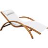 Outsunny Sdraio da Giardino in Legno Sedie Sdraio Esterno Lettino Sdraio da Balcone Arredamento giardino Relax 165x72x70cm|Aosom.it