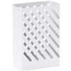 HOMCOM Portaombrelli di Design con Vaschetta Raccogli Gocce e 4 Ganci in Metallo, 28x14x41 cm, Bianco