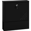 HOMCOM Cassetta Postale a Muro in Metallo con Finestrella e Serratura, 30x8.5x32.5 cm, Grigio Carbone