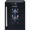 Profi Cook Frigorifero per vino ProfiCook® per 6 bottiglie, con porta in vetro resistente ai raggi UV, con illuminazione a LED e 3 livelli di conservazione, di cui 2 rimovibili, 11-18°C, 17L - PC-WK 1230