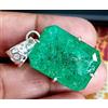 Chirag Gems Ciondolo in argento massiccio 925 con pietra preziosa sfusa smeraldo verde ce...