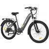 DYU C1 Bici Elettrica, Motore 350W, Batteria 36V 10Ah, Pneumatici All-terrain 26*2.5', Velocità Massima 25km/h