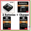 Duracell 2x Batteria DURACELL DRCLPE6N = Canon LP-E6N EOS 7D Mk II XC10 + Caricabatterie