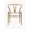 Carl Hansen & Søn Sedia in legno con seduta intrecciata CH24 Wishbone