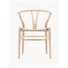 Carl Hansen & Søn Sedia in legno con seduta intrecciata CH24 Wishbone