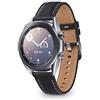 Samsung Galaxy Watch3 Smartwatch Bluetooth, Cassa 41mm acciaio, cinturino pelle, Rilevamento cadute, Monitoraggio sport, Batteria 247 mAh, IP68, Argento (Mystic Silver) [Versione Italiana]
