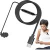 Generic Auricolari in-ear con un lato singolo, auricolari mono cablati su un lato, per chiamate chiare, in silicone, silenziosi, per uomini e donne