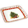 Namai Casa Piatto Quadrato Natalizio 18cm - Svuotatasche di Natale in Porcellana (ALBERO)