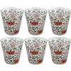 Namai Casa Set 6 Bicchieri Natalizi- Bicchieri Acqua Vetro- 27CL- Bicchieri Colorati Acqua (VISCHIO)
