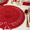 Namai Casa Set 6 Sottopiatti Natalizi in Feltro - 33cm (PUPAZZO DI NEVE)