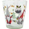 Namai Casa Set 6 Bicchieri Natalizi- Bicchieri Acqua Vetro- 27CL- Bicchieri Colorati Acqua (GNOMI)
