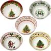 Namai Casa Ciotole Natalizie - Set 5 Ciotole - Porcellana - 11,5 CM