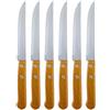 Namai Casa Set 6 Coltelli da Tavola in Acciaio Inox con Manico in Legno