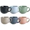 Namai Casa Set 6 Tazze Colazione, Tazza da The Tazze Latte Grandi 6 Colori 450ml - COLD