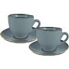 Namai Casa Set 2 Tazze Colazione con Piattino - Tazze tè - Tabacco