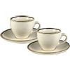 Namai Casa Set 2 Tazze Colazione con Piattino - Tazze tè - Crema