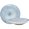 Namai Casa Servizio Piatti in Porcellana 6 Persone - Set Piatti 12 Pezzi - Brandani Basic Grey