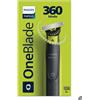 Philips OneBlade 360 Trimmer Elettrico Ricaricabile 3 Zoccoli Regolabili Lama 360° con USB