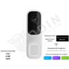 AJAX 66390 Doorbell videocitofono con IA integrata, sensore PIR e controllo tramite App colore bianco