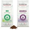 CAFFÈ CORSINI 1950 Caffè Corsini - Set Caffè Macinato Aromi Vellutati, Biologico, 2x250g Totale Set 500g