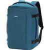 ECOHUB Zaino Ryanair 40x20x25, Zaino da Viaggio da 20L con 10 Tasche, Valigia Bagaglio a Mano Porta PC 14 pollici, Zaini Donna Uomo in PET Riciclato per Trekking e Lavoro（blu-verde）