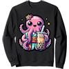 Octopus Drinking Japanese Boba Milk Tea Polpo Bubble Boba Tea Anime Carino Kawaii Felpa