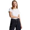 Calvin Klein Jeans Donna T-shirt Maniche Corte Gradient Scollo Rotondo, Bianco (Pvh White), XS