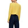 s.Oliver T-Shirt Maglietta a Maniche Lunghe, Giallo 900, 40 Donna