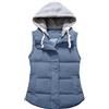 Generic Plus Size Giacca Premaman Cotone Gilet Corto Caldo Gilet Gilet In Ecopelle, Blu, XL