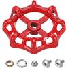 PATIKIL Maniglia Esterna per Rubinetto Foro Stelo Quadrato 10x10mm Rosso | Maniglia per Rubinetto Acciaio Fuso, Maniglia Ricambio per Rubinetto Dell'Acqua Viti Distanziatrici