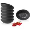 Wilmax England Wilmax - Ciotola - 6 pezzi - Porcellana - Nero - Per una varietà di piatti - Adatto al forno - Lavabile in lavastoviglie - Finto pietra naturale - Resistente - Smaltato a mano - Ideale in set