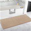 SHIJHUI Tappeto da bagno extra large, tappeto da bagno lungo, ultra morbido in ciniglia, antiscivolo e super assorbente, tappeto lungo per il bagno (beige, 60 x 160 cm)