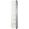 Composad | Libreria Alta della Linea DISEGNO Con 1 Anta in Vetro e 5 Ripiani Regolabili, Scaffale Colonna, (LxAxP) 44x217,50x35,70 cm, Colore Bianco Laccato, Studio, Soggiorno, Made in Italy