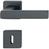 HOPPE 12248174 - Maniglia 52-57 AL3 Austin-auf Rosetta BB, TS 52-57 mm, in alluminio nero