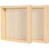 CENPEK Confezione da 2 Pannelli in Legno Grezzi Tela in Legno Pannelli in Legno per Pittura Arti di Versamento Uso con Oli Acrilici-15 x 15 CM