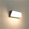 HLFVLITE Lampada da Parete LED per Esterni, Applique da Giardino in Alluminio, IP54 Impermeabile, 870LM 3000K Bianco Caldo, Grigio Antracite