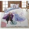 Aymax Parure da letto Frozen 1 persona, copripiumino 160 x 210 cm + federa 65 x 100 cm, 100% cotone, taglia svizzera
