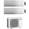 MITSUBISHI Condizionatore dualsplit Kirigamine Zen 9000+9000 btu wifi argento codice prod: MSZ-EF25(25)VGKS MXZ-2F53VF4