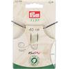 Prym 223990 - Corda e accessori in plastica naturale, girevole a 360°, 40 cm, corda intercambiabile per ferri circolari e uncinetti tunisini, marrone
